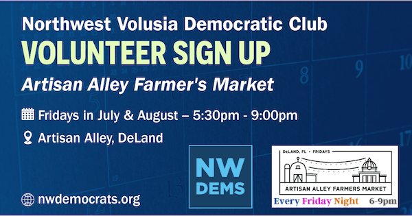NW Dems Artisan Alley Voter Registration